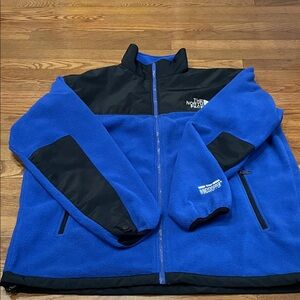 The North Face Royal Blue and Black Fleece Gore Windstopper Jacket